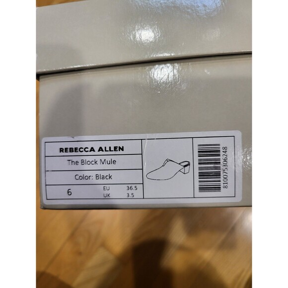 Rebecca Allen Women's The Block Mule Heeled Sandal, Black Size 6 M - Picture 8 of 8